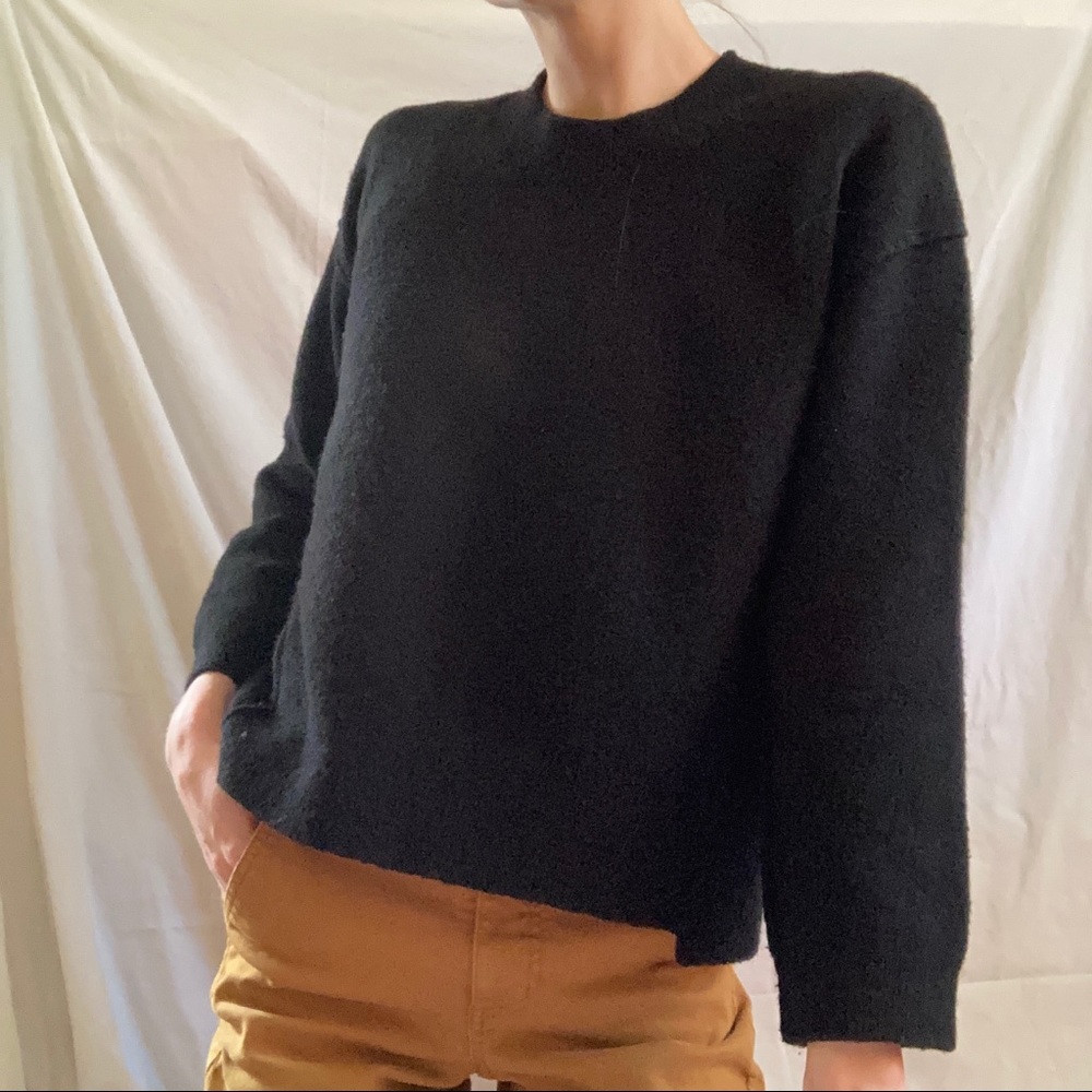 Madewell Oversized Cropped Crewneck Sweater
